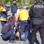 Ciple çarpışan motosikletli kurye ağır yaralandı! – Son Dakika Türkiye Haberleri