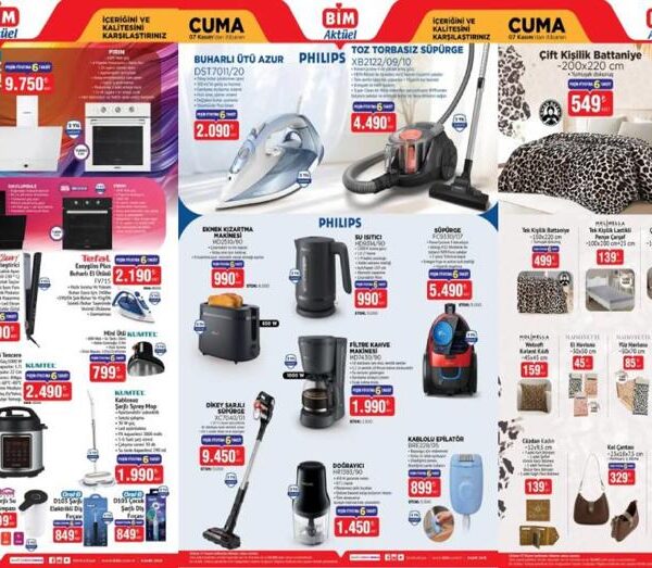 BİM 7 Kasım Cuma Aktüel Ürünler: Süpürge, TV, Tencere ve Nevresim Fırsatları!